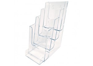 4 Tiered Brochure Holders with Biz Card Pocket 