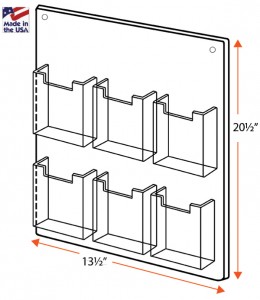 6 Pocket Wall Mount Holder 