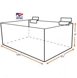 Premium Acrylic Slatwall Bin