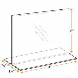 Horizontal Clear Sign Holder