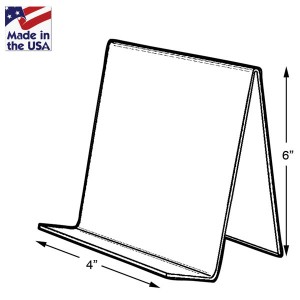 Clear Small Countertop Table Top J Stands
