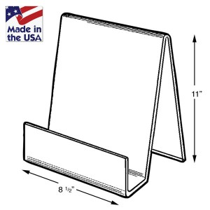Clear Large Acrylic J-Stands with Lip 
