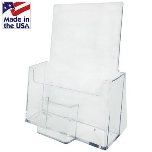 Pamphlet Holder with Vertical Business Card Pocket