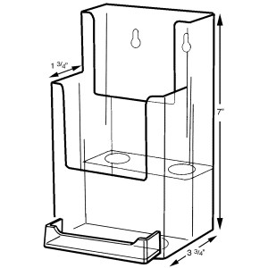 2 Tiered Brochure Holder with Biz Card Pocket 
