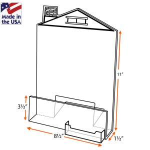 House Shaped Easel  Biz Holder
