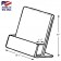 Large Easel Stand with Box 8.5"wide x 11"high