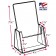 White Trifold Brochure Holder 